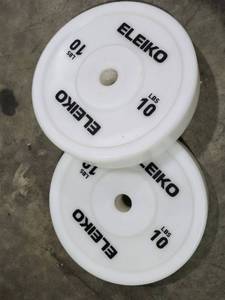 lot 34053 image: (2) Eleiko 10lb Weights