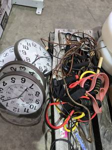 lot 34055 image: Assorted Lot W Jump Ropes, Clocks, and More