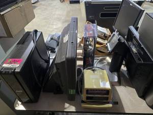 lot 34057 image: Lot Of Electronics W Monitors, APC Back-Ups, and More