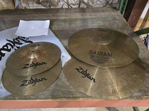 lot 34060 image: (4) Of Sabian and Zildjian Highhat Symbols