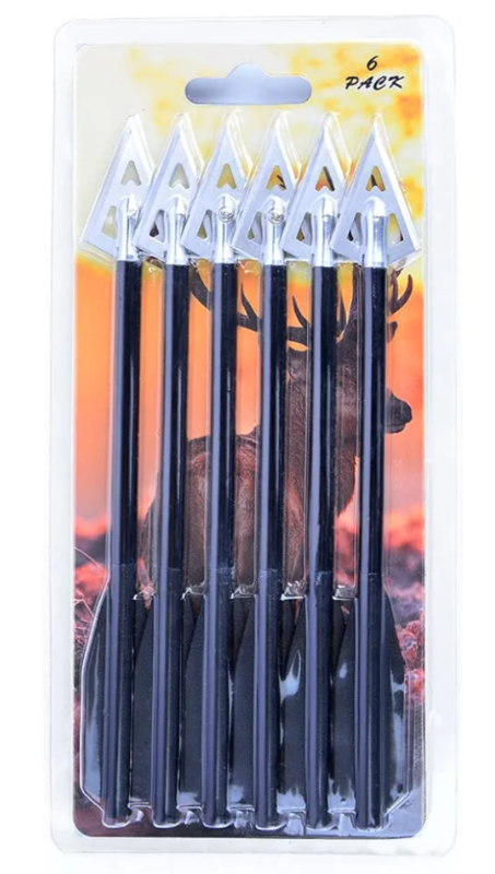 lot 3021 image: 6.8 Mini Crossbow Bolts Small Pistol Crossbow Bolts Aluminum Crossbow Arrows with Steel Broadheads Tips for Outdoor Hunting Fishing 6pcs