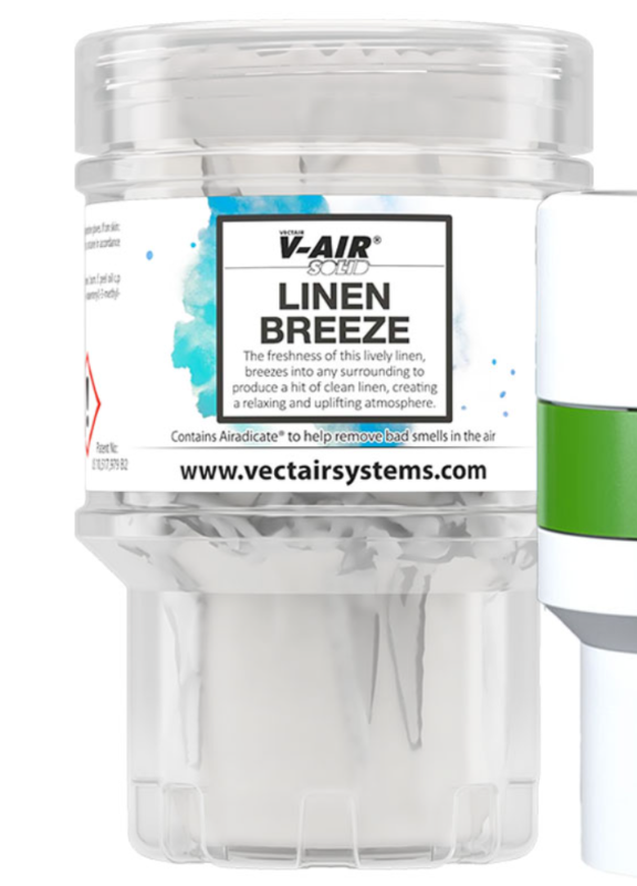 lot 3049 image: V-Air Linen Breeze Air Freshener Refill, Retail $19