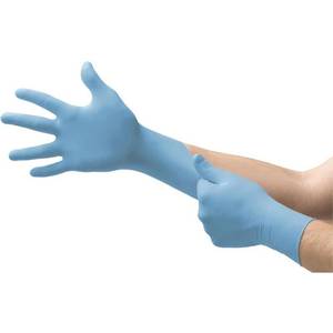 lot 3010 image: Microflex 10-733 Daily Defense Disposable Nitrile Gloves wTextured Fingertips for Cleaning, Food Prep - Blue