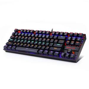 lot 1645 image: Redragon K552 Mechanical Gaming Keyboard RGB LED Rainbow Backlit Wired Keyboard with Red Switches for Windows Gaming PC (87 Keys, Black)