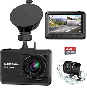 lot 1648 image: Dash Cam Front and Rear, Mini Dash Cam 1080P Full HD with 32GB SD Card, 2.45 inch IPS Screen, 2 Mounting Ways, Night Vision, WDR, Accident Lock, Loop Recording, Parking Monitor