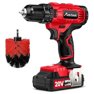 lot 1650 image: AVID POWER 20V Cordless Drill Set, 320 In-lbs Torque Power DrillDriver Kit with Drill Brush, 2 Variable Speed, 38 Keyless Chuck (Drill Bit Set Not Included)
