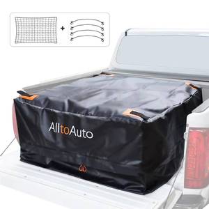 lot 1655 image: AlltoAuto Truck Bed Cargo Bag with Cargo Net, 100% Waterproof 600D Heavy Duty, Fits Any Truck Size (51x40x22) 26 Cubic Feet, Simple and Convenient for Installation - Retail $101.58