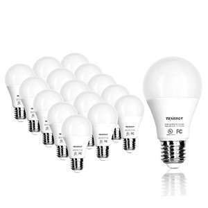 lot 91108 image: Tenergy 9W LED Bulb 60 Watt Equivalent A19 LED Light Bulbs, E26 Household Lightbulb, 750 Lumens Energy Saving Lamp SoftWarm White 2700K Lights, 220°Beam Angle, 16-Pack