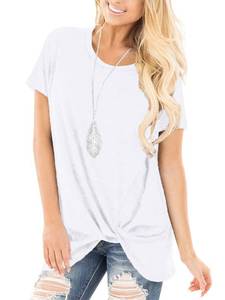 lot 91160 image: SAMPEEL Womens Short Sleeve White Shirts Casual Tunic Tops Leggings Summer Clothes L