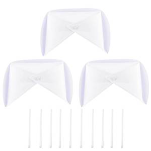 lot 86600 image: Miokun 3 Pack White Nurse Hat Headband Nurse Cap Costume and 10 Pins for Nursing School Graduation Party Supplies