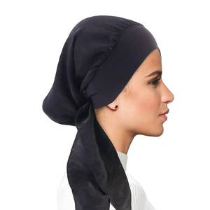 lot 86686 image: FADACHY Chemo Headwear for Women,Chemo Caps Lightweight for Summer with Head Scarf,Silky Soft Hair Turbans Fashion Cancer Head Wraps Black