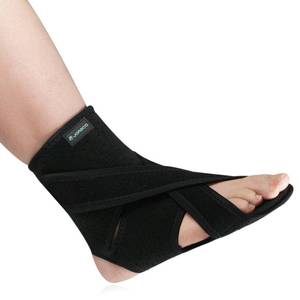 lot 86759 image: JOMECA Upgraded Drop Foot Brace for Walking with Shoes - Dual Forefoot Support Plates Adjustable Soft AFO, Foot Drop, TBI, ALS, MS, Bone Fracture, Fits Women & Men (Left, LXL)