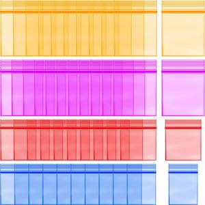 lot 86760 image: 400 Pcs Small Plastic Bags- 7 MIL Thick, Mini Plastic Seal Jewelry Earrings Coin Candy Bags, Resealable Strong Poly Baggies for Travel, Storage, Packaging Shipping (Blue, Red, Orange, Pink)