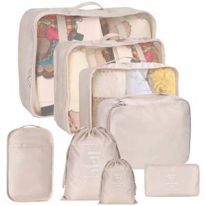 lot 86770 image: 8 Set Packing Cubes for Suitcases, kingdalux Travel Luggage Packing Organizers with Laundry Bag, Compression Storage Shoe Bag, Clothing Underwear Bag, for Man & Women
