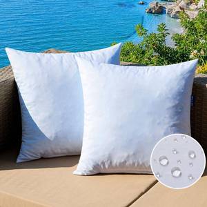 lot 86780 image: MIULEE 20 x 20 Outdoor Pillow Inserts - Set of 2 Premium Water Resistant Throw Pillows Shredded Memory Foam Cooling Filler - Square Decorative Couch Stuffer Sham for Patio Funiture