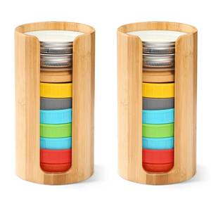 lot 86798 image: PZHZ Mason Jar Lid Organizer Suitable for Canning LidsBall Mason Jar Lids Plastic Mason Jar Lids 2PCS (WIDE MOUTH