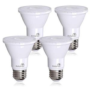 lot 86803 image: Bioluz LED PAR20 LED Bulbs 5000K 90 CRI 5.5W  75W Replacement 500 Lumen Dimmable Lamp - UL Listed & Title 20 (5000K Daylight, 4-Pack)