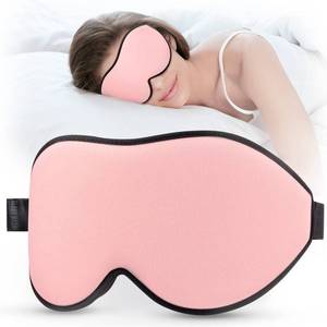 lot 86871 image: LitBear Sleep Masks for Women, Pink Eye Mask for Sleeping, Comfortable Night Sleeping Mask, Soft Contoured Eye Cover for Sleeping with Elastic Strap for Side Sleeper Men Flying Shift Worker