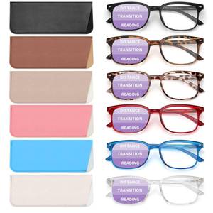 lot 86878 image: NOVIVON 6 Pack Progressive Multifocal Reading Glasses for Women Men, Blue Light Blocking Multifocus Readers Anti Eye Strain (A1 6 Pack Progressive, 2.0) (DJ011)