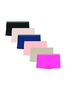 lot 86884 image: Hanes Boyshorts Panties Pack, Seamless Underwear for Women, Comfort Flex Fit, Multipack(Colors May Vary)