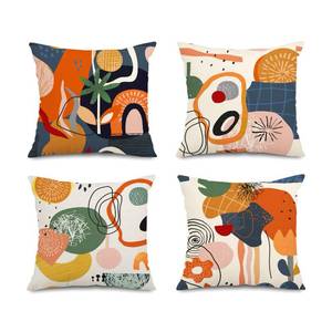 lot 86894 image: Jartinle Abstract Art Mid Century Modern Throw Pillow Covers 18x18 Colorful Boho Aesthetic Floral Geometric Minimalist Pillow Covers for Couch Outdoor Decor Set of 4