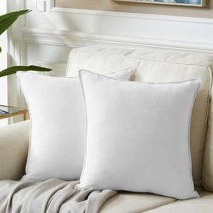 lot 86902 image: Fancy Homi Pure White 26x26 Pillow Covers Set of 2, Euro Pillow Sham 26x26, Super Soft Faux Suede Square Solid Big Throw Pillow Covers for Couch Bedroom 66x66 cm