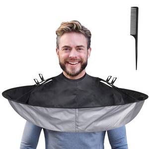 lot 86907 image: Lictin Hair Cloak Cape Black - Haircut Cape Umbrella Waterproof Hair Cloak Barber Cape Foldable Hairdressing Umbrella Cape Apron