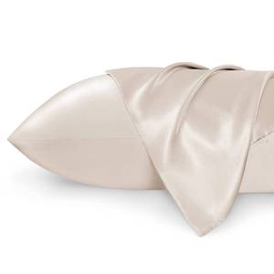 lot 86915 image: Bedsure Satin Pillowcase, Beige, Standard Set of 2 - Silky Pillow Covers for Hair and Skin 20x26 Inches with Envelope Closure, Similar to Silk Pillow Cases, Gifts for Women Men