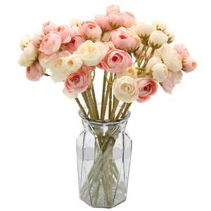 lot 86925 image: Hananona 18 Pcs Artificial Silk Rose Flowers Persian Ranunculus Bouquet Asian Buttercup,Suitable for Core Decorations,Weddings,Home (Pink, 2)