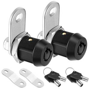 lot 86938 image: PTEROMY 2 Pack Cabinet Lock with Keys, 58 Heavy Duty Tubular Cam Lock for RV Compartment Storage Locks, Full Set of RV Cam Locks (Black, 58, 2 Pack)
