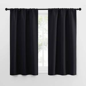 lot 86941 image: NICETOWN Black Out Curtain Panels for Kitchen - Energy Smart Decoration Thermal Insulating Blackout DrapesDraperies for Small Window (2 Panels, 34 in x 54 in (W x L))