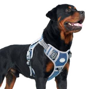 lot 86943 image: AUROTH Tactical Dog Harness for Small Medium Large Dogs No Pull Adjustable Pet Harness Reflective K9 Working Training Easy Control Pet Vest Military Service Dog Harnesses (XL, Denim Blue)