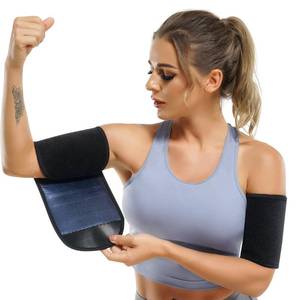 lot 86957 image: Wonderience Women & Men Neoprene Arm Trimmers Slimming Compression Sleeve Sauna Sweat Band for Workout (Blue, One Size)