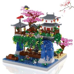 lot 86998 image: YKToyz Cherry Blossom Tree Building Set, Chinese Architecture Building Blocks Japanese Sakura Tree House Building Set Bonsai Tree Kit, Blocks Sets for Adults Gift for Kids Age 12(3220 Pieces)