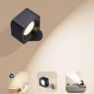 lot 87024 image: ROOTRO LED Wall Scones Wall Lights for Bedroom, Rechargeable Battery Operated Wall Lights with 3 Color Temperatures & 3 Brightness, Magnetic Ball 360°Rotation Touch Control Lamps for Bedside Reading