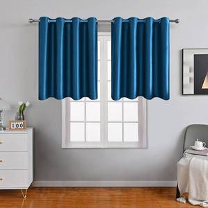 lot 87025 image: KAKU HOME Short Blackout Grommet Curtains for Living Room and Bedroom,Room Darkening Curtains 2 Panel Sets Soundproof Window Treatments (Beige, 52 W x 35 L)