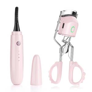 lot 87031 image: 2 Pack Electric Heated Eyelash Curlers,Rapid Heated Lash Curler, Quick Natural Curling for Long Lasting with Sensing Heating Silicone Pad USB Rechargeable Eye Lash Curler