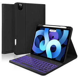lot 87050 image: Keyboard Case for iPad Air 11-inch (M2 2024)10.9 Inch Air 5th 4th GenerationIpad Pro 11 1st2nd3rd - 7 Backlit Detachable Keyboard, Folio Cover with Pencil Holder for iPad Air 1110.9Pro 11(Black)