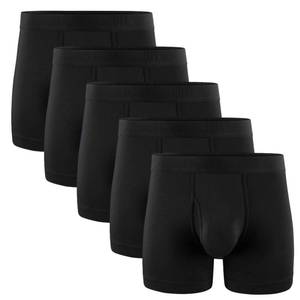 lot 87054 image: 5Mayi Mens Underwear Boxer Briefs for Men Cotton Mens Boxer Briefs Black Pack of 5 L