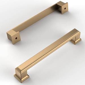 lot 87106 image: Amerdeco 10 Pack Champagne Bronze Cabinet Pulls 5 Inch(128mm) Hole Center Cabient Hardware Kitchen Cabinet Handles for Bathroom Drawer Pulls Dresser Pulls ZH0001