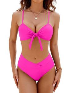 lot 87108 image: Blooming Jelly Womens High Waisted Bikini Sets Two Piece Swimsuit 2 Piece Swimsuit (Medium, Hot Pink)