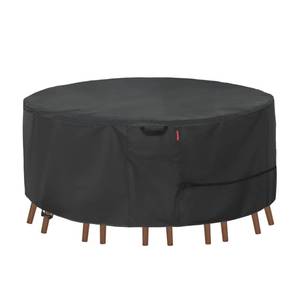 lot 87163 image: Porch Shield Round Patio Furniture Cover - Waterproof 600D Heavy Duty Outdoor Table and Chairs Cover 84 inch, Black