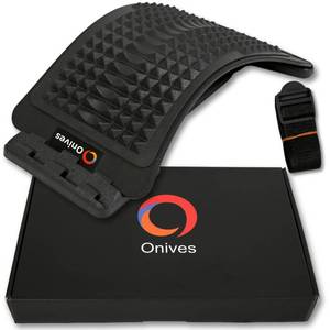 lot 87206 image: ONIVES  Lower Back Stretcher, Refresh Stretcher for Back Pain, Multi-Level Adjustable Back Stretcher Upper & alignment device, Spine Board for Herniated Disc, Sciatica Nerve, Scoliosis