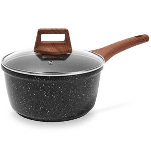 lot 87210 image: ESLITE LIFE Nonstick Sauce Pan with Lid, 1.5 QT Small Soup Pot Compatible with All Stovetops (Gas, Electric & Induction), PFOA Free, Black