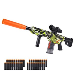 lot 87230 image: Toy Gun for Nerf Guns Bullet Automatic Machine Gun, Electric Toy Guns for Boys, Kids Outdoor Toys Blasters with Sniper Scope, DIY Motorized Shooting Game - Includes 40 Soft Darts (Camouflage)