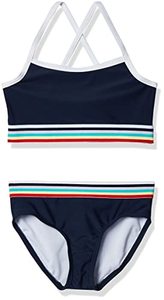 lot 87239 image: Kanu Surf girls Tanya Upf 50 Beach Sport Athletic Bikini Two Piece Swimsuit, Tanya Navy, 12 US