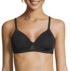 lot 87253 image: Hanes Women�s Oh So Light Comfort Flex Fit Wire Free Bra, blackNude, XL