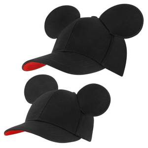 lot 87259 image: Disney Boys Mickey Mouse Ears Hat, Set Of 2 For Daddy And Me Baseball Cap, Black, 4-7 Years US