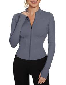 lot 87424 image: LUYAA Womens Lightweight Stretchy Workout Full Zip Running Track Jacket with Thumb Holes Small