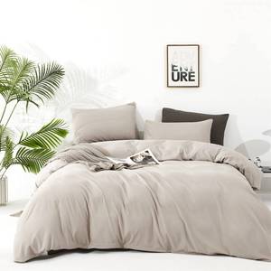 lot 87431 image: Luxlovery Beige Comforter Set King Light Khaki Bedding Comforter Set Oatmeal Light Taupe Bedding Set Cotton 3 PCS Comforter Cream Beige Khaki King Size Comforter Set - Retail $84.99